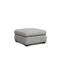 Load image into Gallery viewer, 32" Beige and Black Velvet Ottoman