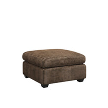 Load image into Gallery viewer, 32" Beige and Black Velvet Ottoman