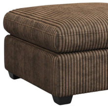 Load image into Gallery viewer, 32" Beige and Black Velvet Ottoman