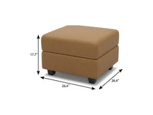 Load image into Gallery viewer, 26" Teal Blue and Black Solid Wood and Microfiber Storage Ottoman