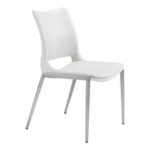 Load image into Gallery viewer, Upholstered Faux Leather Side Chairs For Dining Room (Set of 2) - White