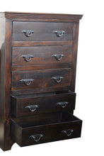 Load image into Gallery viewer, Solid Wood 5 Drawer Dresser - Brown