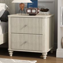 Load image into Gallery viewer, Fluted Nightstand With 3 Drawers