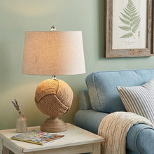 Load image into Gallery viewer, 24" Brown Globe Table Lamp With Drum Shade