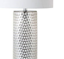 Load image into Gallery viewer, 30" Silver Table Lamp With Drum Shade