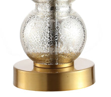 Load image into Gallery viewer, 21" Gold Globe Table Lamp With Drum Shade