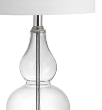 Load image into Gallery viewer, 21" Silver Gourd Bedside Lamp With Drum Shade