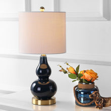 Load image into Gallery viewer, 21" Gold Gourd Desk Lamp With Drum Shade