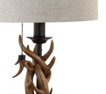 Load image into Gallery viewer, 21" Brown Table Lamp With Drum Shade