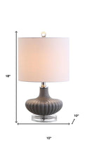 Load image into Gallery viewer, 18" Clear Novelty Table Lamp With Drum Shade