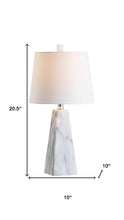 Load image into Gallery viewer, 21" White Novelty Table Lamp With Empire Shade