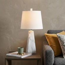 Load image into Gallery viewer, 21" White Novelty Table Lamp With Empire Shade