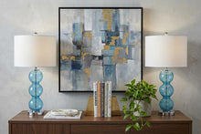 Load image into Gallery viewer, Set of Two 27" Silver Novelty Table Lamps With Drum Shades