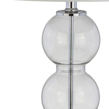 Load image into Gallery viewer, Set of Two 27" Silver Novelty Table Lamps With Drum Shades