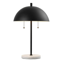 Load image into Gallery viewer, 21" White Round Table Lamp With Globe Shade