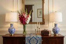 Load image into Gallery viewer, Set of Two 25" Gold Novelty Table Lamps With Globe Shades