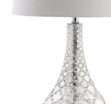 Load image into Gallery viewer, Set of Two 26" Silver Novelty Table Lamps With Drum Shades