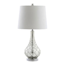 Load image into Gallery viewer, Set of Two 26" Silver Novelty Table Lamps With Drum Shades