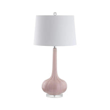 Load image into Gallery viewer, Set of Two 29" Clear Novelty Table Lamps With Drum Shades