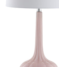 Load image into Gallery viewer, Set of Two 29" Clear Novelty Table Lamps With Drum Shades