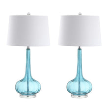 Load image into Gallery viewer, Set of Two 29" Clear Novelty Table Lamps With Drum Shades