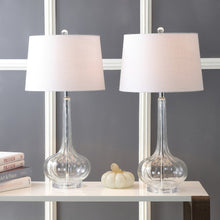 Load image into Gallery viewer, Set of Two 29" Clear Novelty Table Lamps With Drum Shades