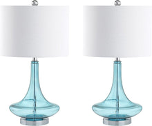 Load image into Gallery viewer, Set of Two 26" Silver Novelty Table Lamps With Drum Shades