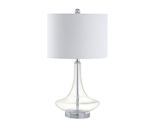 Load image into Gallery viewer, Set of Two 26" Silver Novelty Table Lamps With Drum Shades
