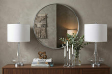 Load image into Gallery viewer, Set of Two 26" Silver Novelty Table Lamps With Drum Shades