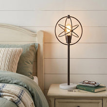 Load image into Gallery viewer, 27" White Novelty Table Lamp With Globe Shade