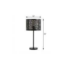 Load image into Gallery viewer, 25" Black Table Lamp With Globe Shade
