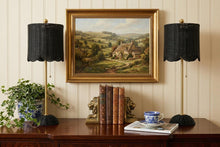 Load image into Gallery viewer, Set of Two 28" Black Table Lamps With Drum Shades
