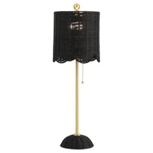 Load image into Gallery viewer, Set of Two 28" Black Table Lamps With Drum Shades