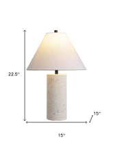 Load image into Gallery viewer, 23" Beige Novelty Table Lamp With Empire Shade