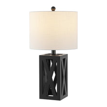 Load image into Gallery viewer, Set of Two 22" Black Table Lamps With Drum Shades