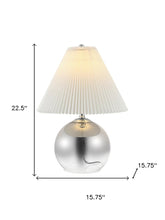 Load image into Gallery viewer, 23" Silver Globe Lamp Base With Empire Shade