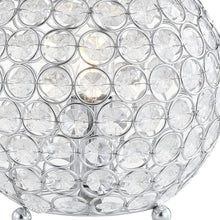 Load image into Gallery viewer, 8" Silver Geometric Globe Table Lamp With Globe
