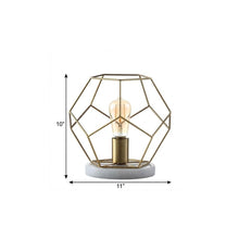 Load image into Gallery viewer, 10" White Geometric Table Lamp