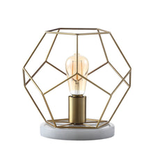 Load image into Gallery viewer, 10" White Geometric Table Lamp