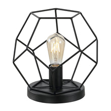 Load image into Gallery viewer, 10" Black Geometric Table Lamp