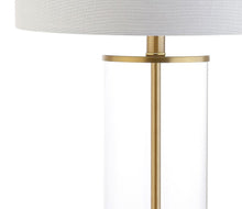 Load image into Gallery viewer, 29" Gold Table Lamp With Drum Shade
