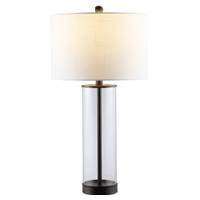 Load image into Gallery viewer, 29" Antiqued Bronze Table Lamp With Drum Shade