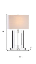 Load image into Gallery viewer, 26" Clear Novelty Table Lamp With Drum Shade