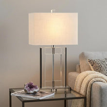 Load image into Gallery viewer, 26" Clear Novelty Table Lamp With Drum Shade