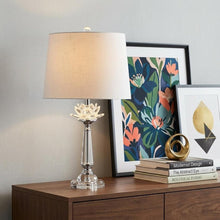 Load image into Gallery viewer, 25" Clear Novelty Table Lamp With Drum Shade