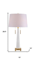 Load image into Gallery viewer, 30" Gold Novelty Table Lamp With Empire Shade