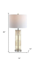 Load image into Gallery viewer, 30" Clear Table Lamp With Drum Shade