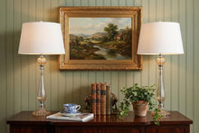 Load image into Gallery viewer, Set of Two 33" Champagne Novelty Table Lamps With Globe Shades