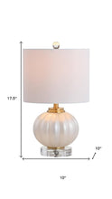 Load image into Gallery viewer, 18" Clear Novelty Bedside Lamp With Drum Shade