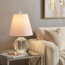 Load image into Gallery viewer, 16" Clear Globe Bedside Lamp With Empire Shade